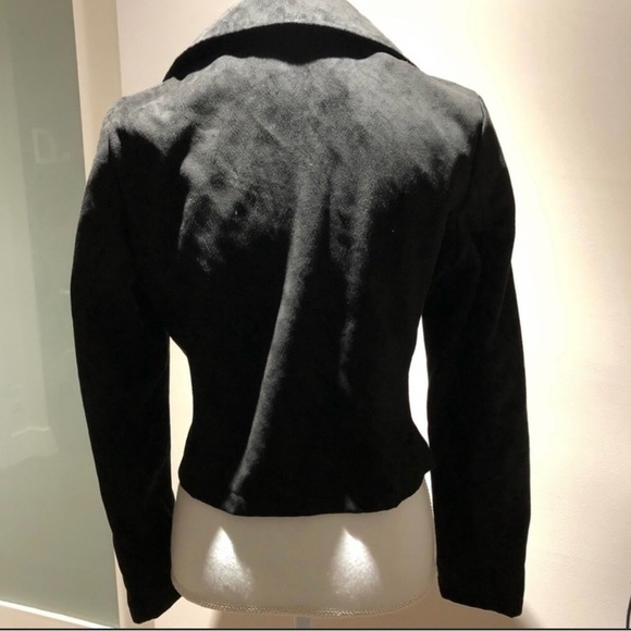Moto Biker Faux Suede Zip Up Jacket Black
Size Medium - Picture 8 of 8